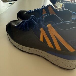 Black and Blue ACG Sneakers with Yellow Accents